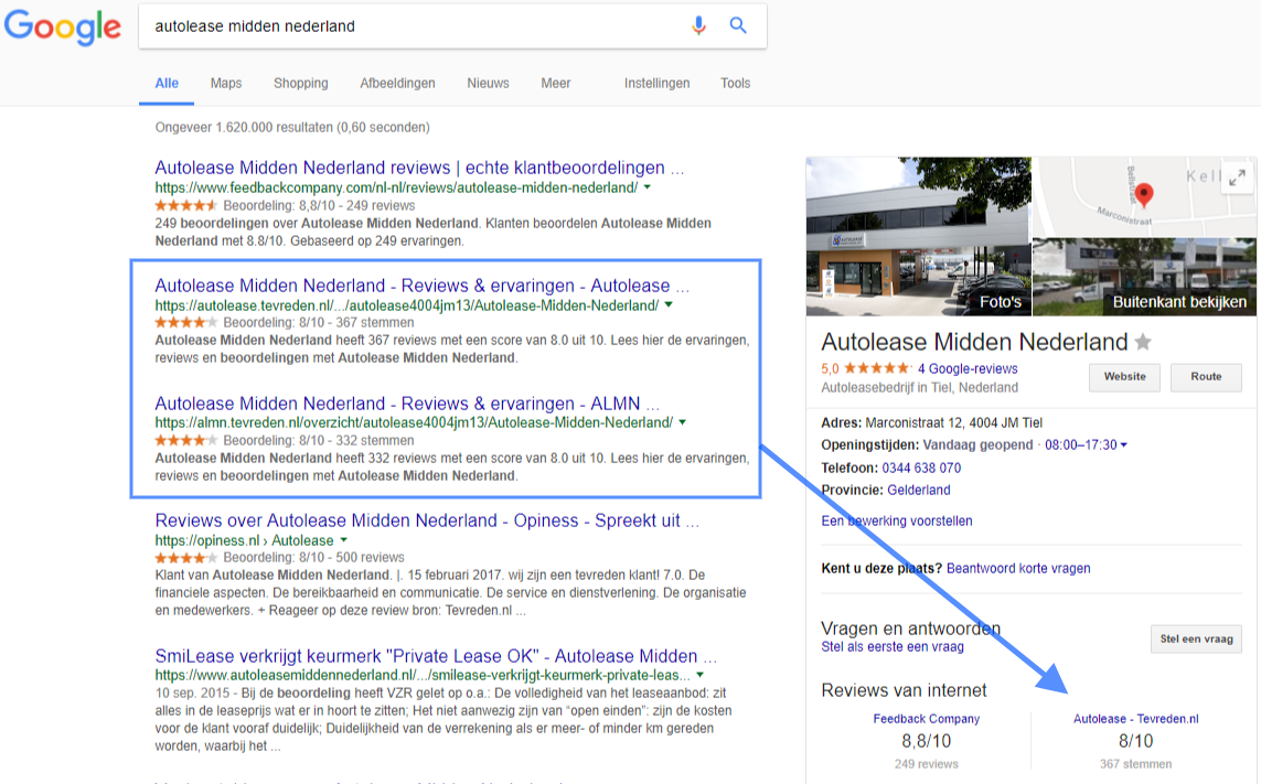 Autolease midden nederland google