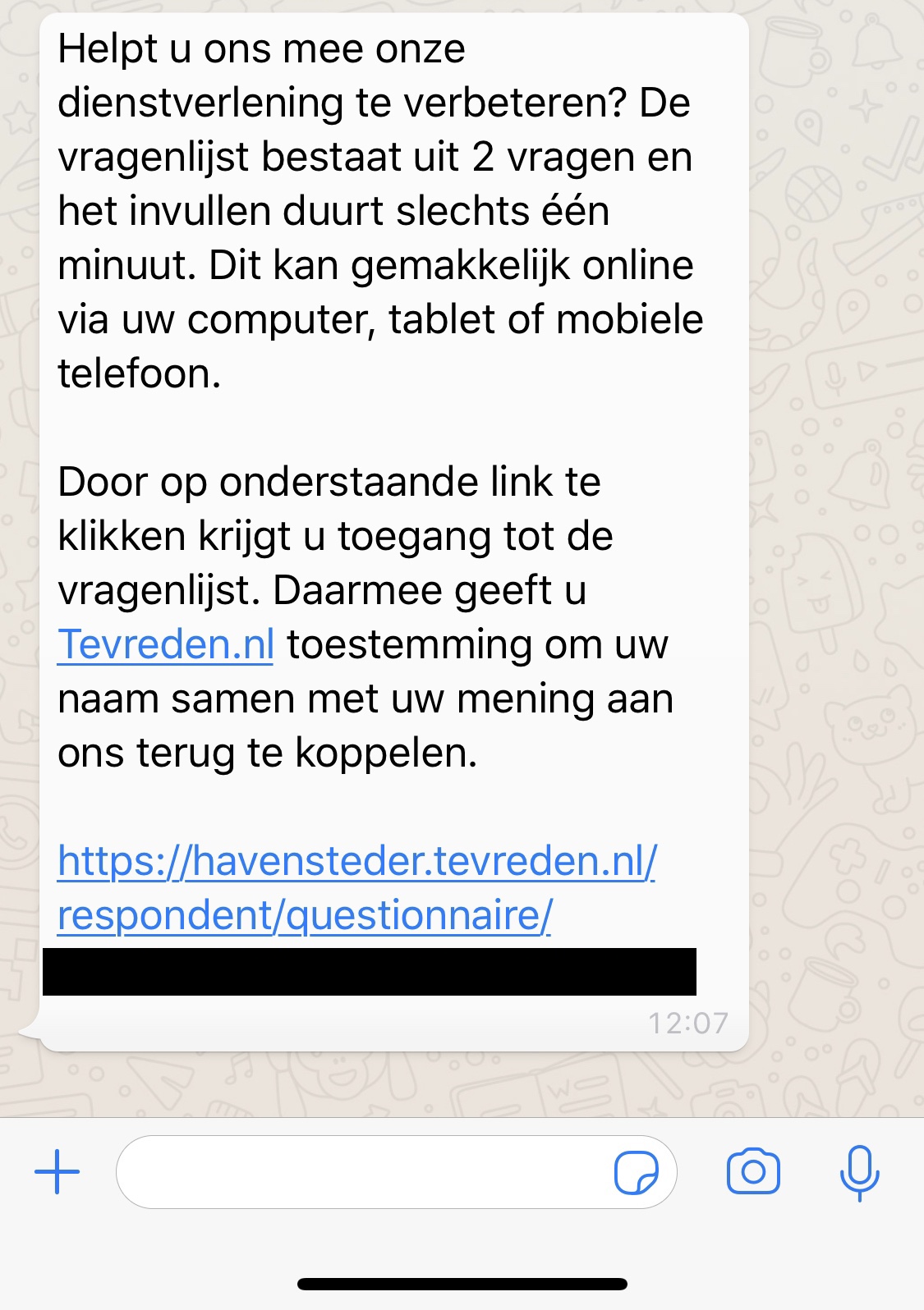 Tracebuzz tevreden whatsapp