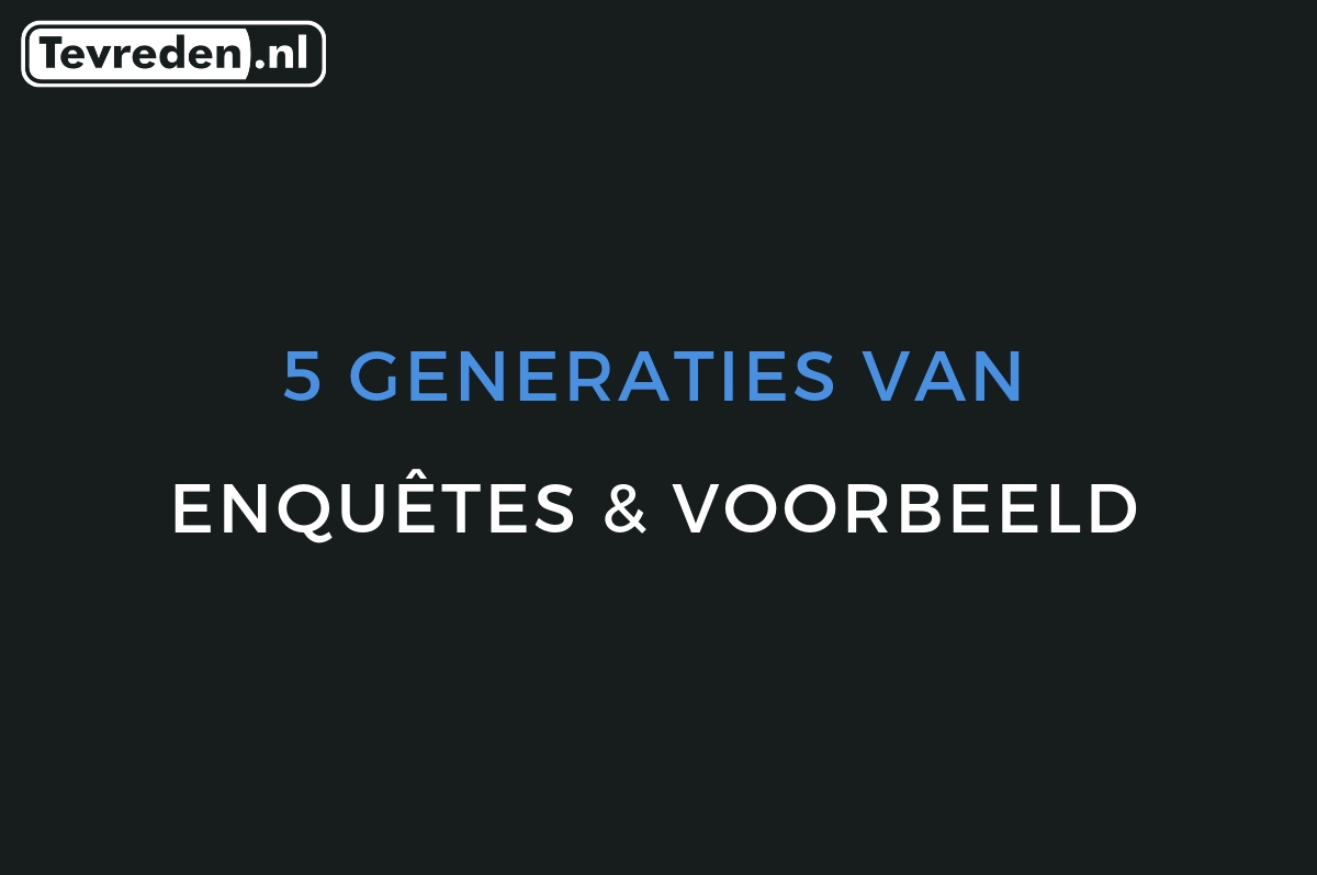 Enquete voorbeeld  Gratis online vragenlijst  Specialist in onderzoek